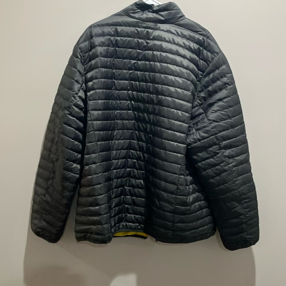 Black Puffer Jacket with Yellow Accents - Picture 6 of 7